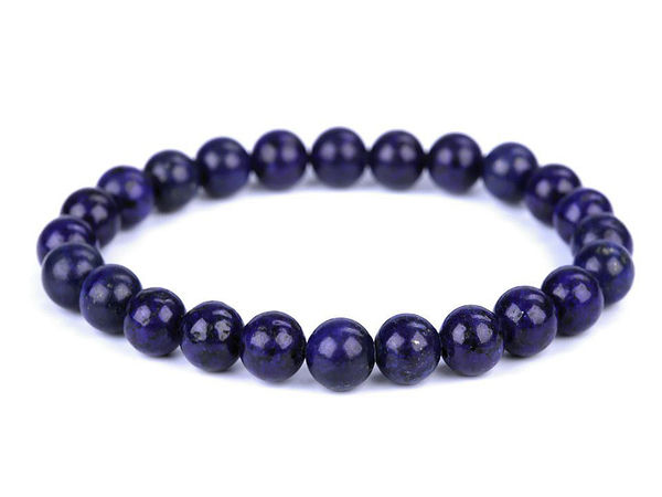 Natur-Lapis-Lazuli-Mineralperlenarmband – Elastisches Stretch-Schmuckstück mit Universalpassform