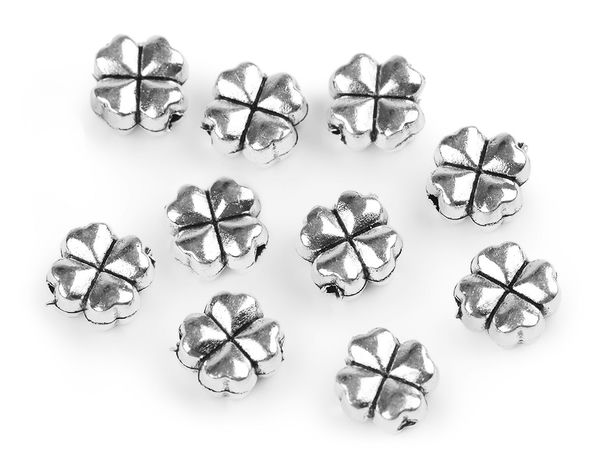 Metallanhänger Kleeblatt 8x8 mm