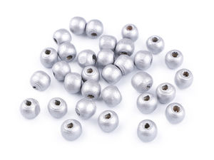 Premium Holzperlen mit Metallic-Lackierung, 10mm - Runde Bastelperlen für Schmuckherstellung, Makramee und Accessoires