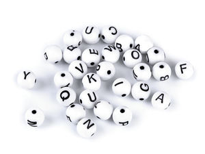 Premium runde Buchstabenperlen aus Kunststoff - Ø8 mm Alphabet-Perlenmix für DIY-Freundschaftsarmbänder & Schmuckherstellung (25g-Packung)