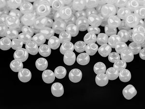 Premium Rocailles-Perlen 5/0 (4,5 mm) - Glasperlen mit Perlmutt- und opakem Finish für Schmuckherstellung, Stickarbeiten und Basteln