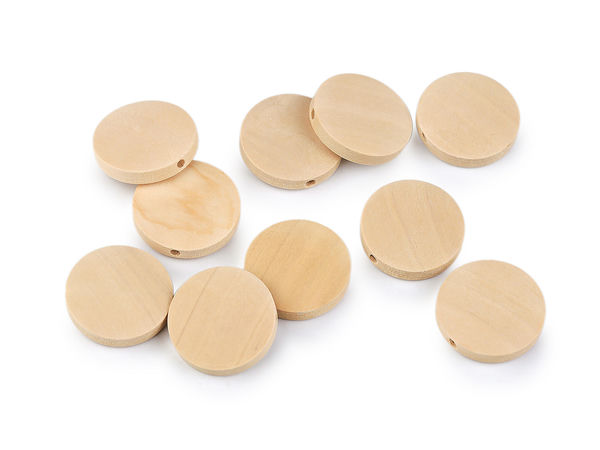 Premium-Naturholz-Scheibenperlen unbehandelt - 20mm umweltfreundliche flache Holzperlen für Schmuckherstellung und DIY-Bastelprojekte