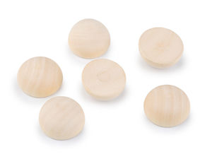 Holzhalbkugeln / Halbe Holzperlen für DIY-Bastelarbeiten Ø30 mm
