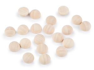 Premium-Halbkugeln aus Naturholz - Holzhalbkugeln zum Basteln, Gravieren und Dekorieren, Ø 15 mm