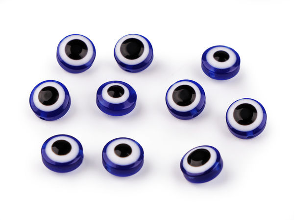 Kunststoffperlen Auge Allahs Ø12 mm