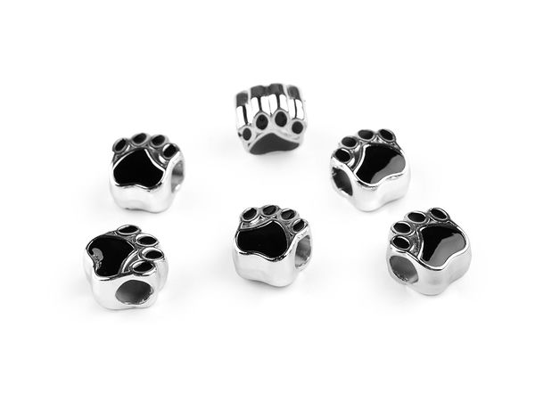 Kunststoff-Motivperlen Pfote 11x11 mm