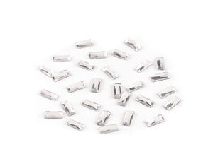 Premium-Rechteck-Hotfix-Strasssteine zum Aufbügeln - Facettierte Kristallglas-Flatback-Steine, 3x7 mm (2-g-Packung)
