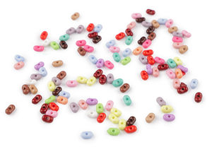 Premium Bastelperlen aus Kunststoff in Erdnussform - 4x6mm Farbmix