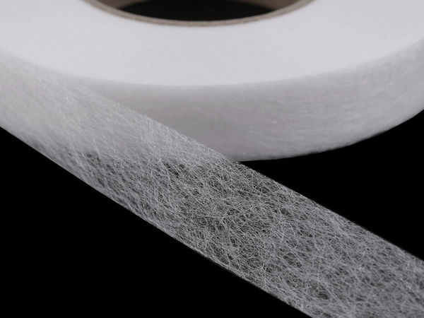 Premium Saumvliesband (20mm) - Nähfreies Bügelsaumband, Weiß