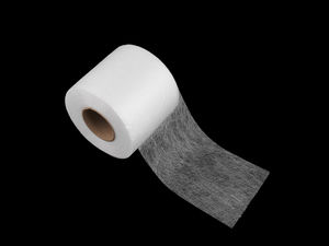 Premium doppelseitiges Bügelvlies-Band (10 cm Breite) – Weißes aufbügelbares Spinnweb-Vlies zum Nähen, Säumen und für Applikationen