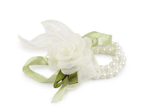 Elegante Perlen-Handgelenkcorsage - Romantisches elastisches Blumenarmband für Brautjungfern, Hochzeiten und besondere Anlässe