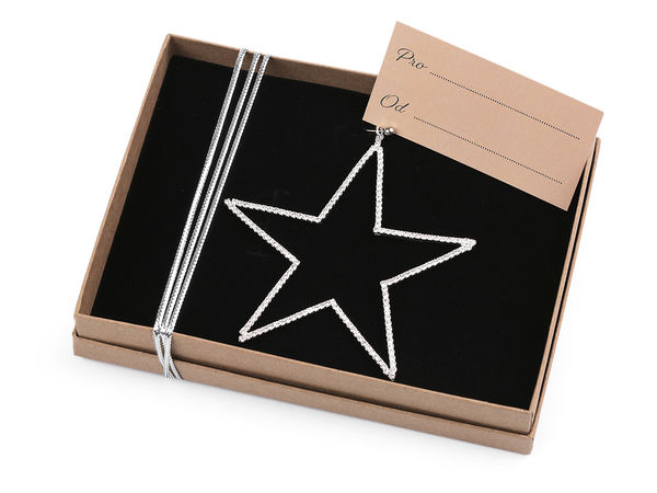 Weihnachtlicher Strass-Stern Gablonzer Schmuck Ø 9 cm