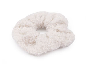 Premium Teddy-Plüsch-Scrunchie - Weiches elastisches Haargummi & schonendes Haar-Accessoire