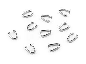 Edelstahl Collierschlaufen Klemmösen Anhängerösen 2x10 mm