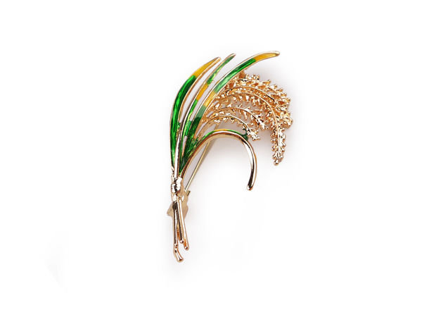 Elegante Blumenbrosche aus Emaille - Romantische Reversnadel und Tuchnadel