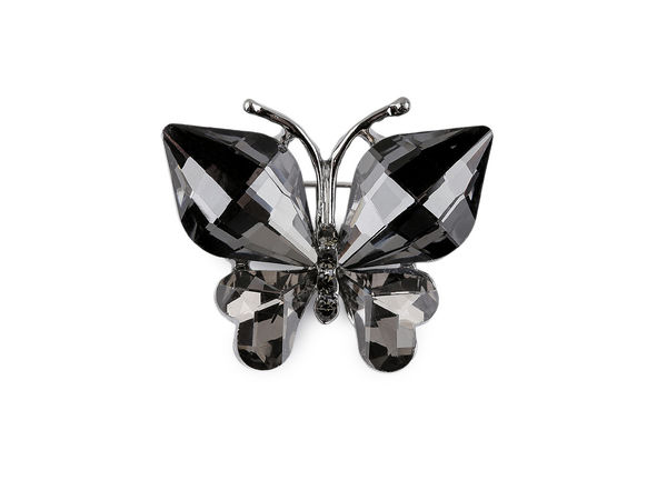 Brosche mit Strasssteinen, Schmetterling