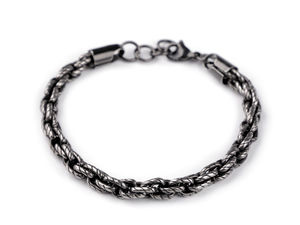 Herren-Gliederarmband aus Edelstahl - Hochglanzpoliertes Premium-Finish mit Karabinerverschluss
