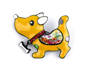 Metallbrosche - Hund, Katze