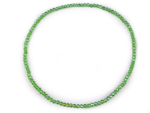 Elegante Stretch-Halskette aus facettierten Glasschliffperlen - Schillernder elastischer Schmuck