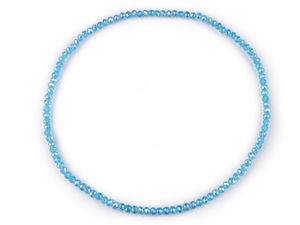 Elegante Stretch-Halskette aus facettierten Glasschliffperlen - Schillernder elastischer Schmuck