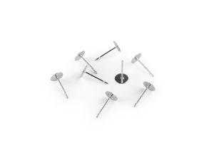 Edelstahl DIY Ohrstecker-Rohlinge Ø 4; 6; 8 mm