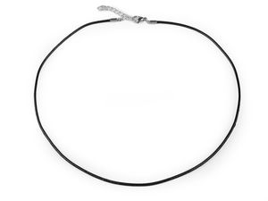 Lederband mit Edelstahl-Karabiner, Länge 46 cm