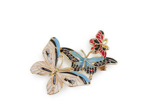 Bezaubernde Emaille-Broschen mit Blumen & Schmetterlingen - Eleganter Ansteck-Pin für Kleidung, Hüte und Taschen