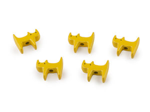 Doppelseitige Katzen-Perlenanhänger aus Metall für Schmuckherstellung & Basteln - 10x22mm