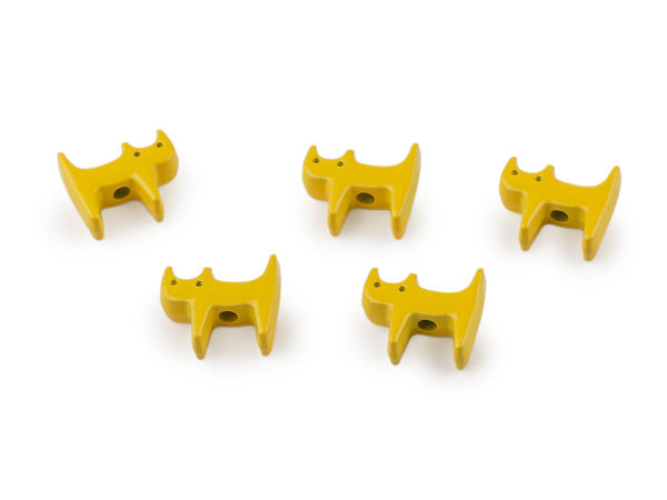 Doppelseitige Katzen-Perlenanhänger aus Metall für Schmuckherstellung & Basteln - 10x22mm