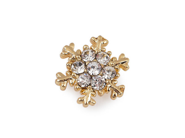 Mini-Schneeflocken-Strassbrosche - Elegante Winter- & Festtagsnadel