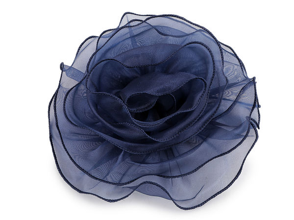 Übergroße Rosenbrosche aus Organza (20 cm) – Eleganter Statement-Anstecker für Jacken, Kleider & besondere Anlässe