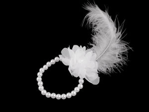 Elegantes Perlenarmband für Brautjungfern zur Hochzeit - Elastisches Brautschmuck-Armband mit Blumen- und Schleifen-Design