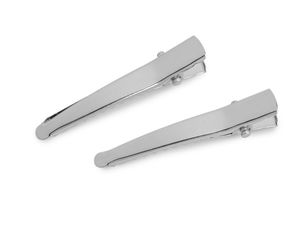 Platinfarbene Haarspangen-Rohlinge - Halbfertige Metallclips für DIY-Accessoires & Dekoration (30 mm, 35 mm, 45 mm)