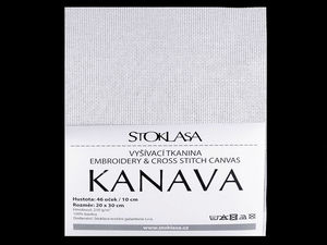 Stickstramin / Kreuzstich-Stickgewebe "Kanava" 20x30 cm, 46 Stiche / 10 cm