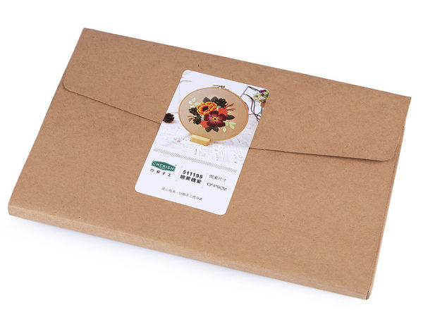 DIY Stickset und Kreuzstich-Set Blumenstrauß mit vorgedrucktem Motiv - Premium-Handarbeitsset mit Moulinégarn