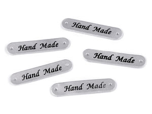 Aufnäher / Applikation / Label aus Kunstleder, Handmade 10x48 mm