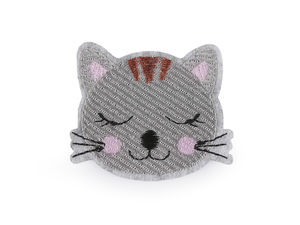 Premium Stickapplikation Katze - Aufnäher zum Aufbügeln und Aufnähen