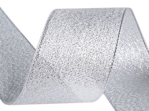 Elegantes Metallic-Lurex-Brokatband - 38 mm breites Dekoband für Bastelarbeiten, Nähen und Geschenkverpackungen