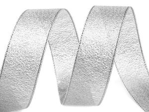 Brokatband mit Lurex, Breite 25 mm, Weihnachten