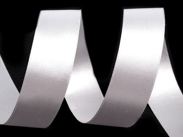 Premium doppelseitiges Satinband (24mm) - Elegantes hochglänzendes Dekoband für Näharbeiten, Bastelprojekte und Bekleidung