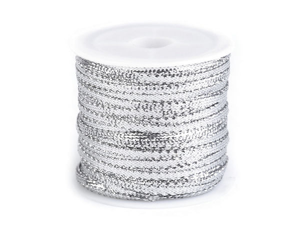 Weihnachtsband mit Lurex, Breite 3 mm