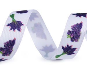 Dekoband mit Blumenmuster 25 mm