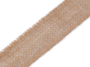 Premium Juteband naturfarben mit genähten Kanten (40 mm)