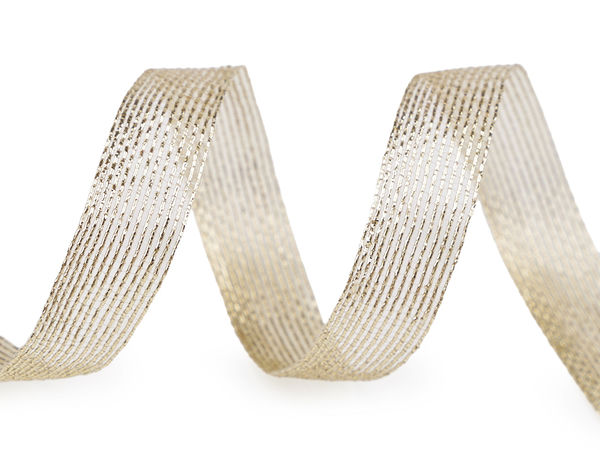 Premium Metallic-Lurex-Netzband (15 mm) - Funkelndes Zierband für Basteln, Floristik und Geschenkverpackungen