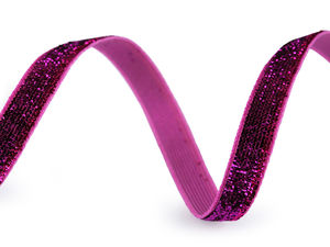 Samtband mit Lurex, Breite 6 mm