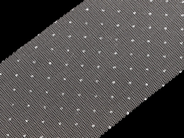 Premium 75mm gepunktetes Tüllband - Breites funkelndes Dekoband für Hochzeiten, Events und Geschenkverpackungen