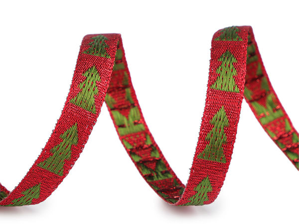 Weihnachtsband Metallic, Breite 10 mm