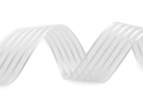Satinband mit Organza, Breite 25 mm