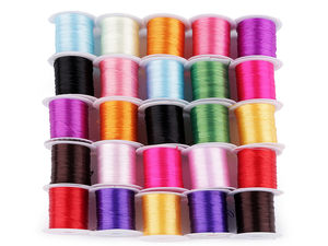 Flaches elastisches Schmuckband für Perlen 1 mm