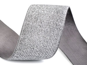 Gummiband mit Lurex Breite 40 mm